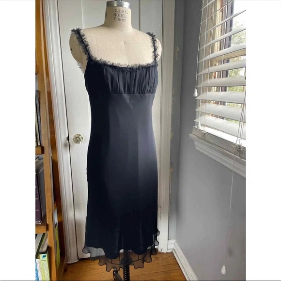 Allen Schwartz Dresses & Skirts - VINTAGE ABS by Allen Schwartz Black Babydoll Empire Waist Dress. Size 12. New!